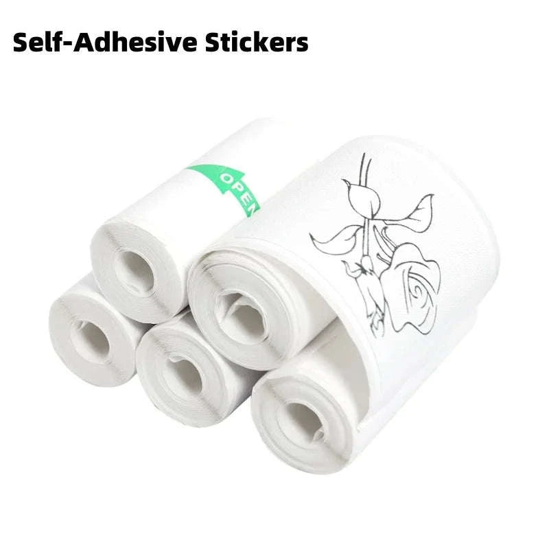 Portable Thermal Printer Mini Photo Label Printer 58mm-Printing paper-3pcs / Other