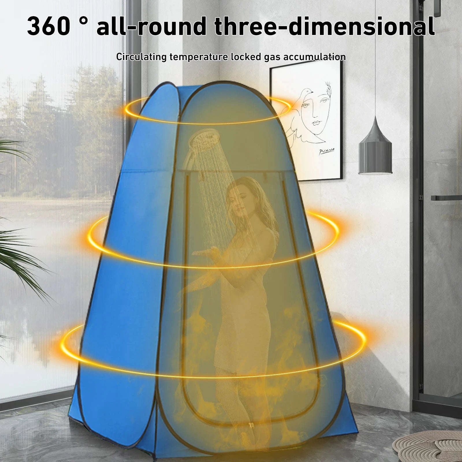 Portable Toilet Kit with Pop Up Privacy Tent for Camping-Toilet kit