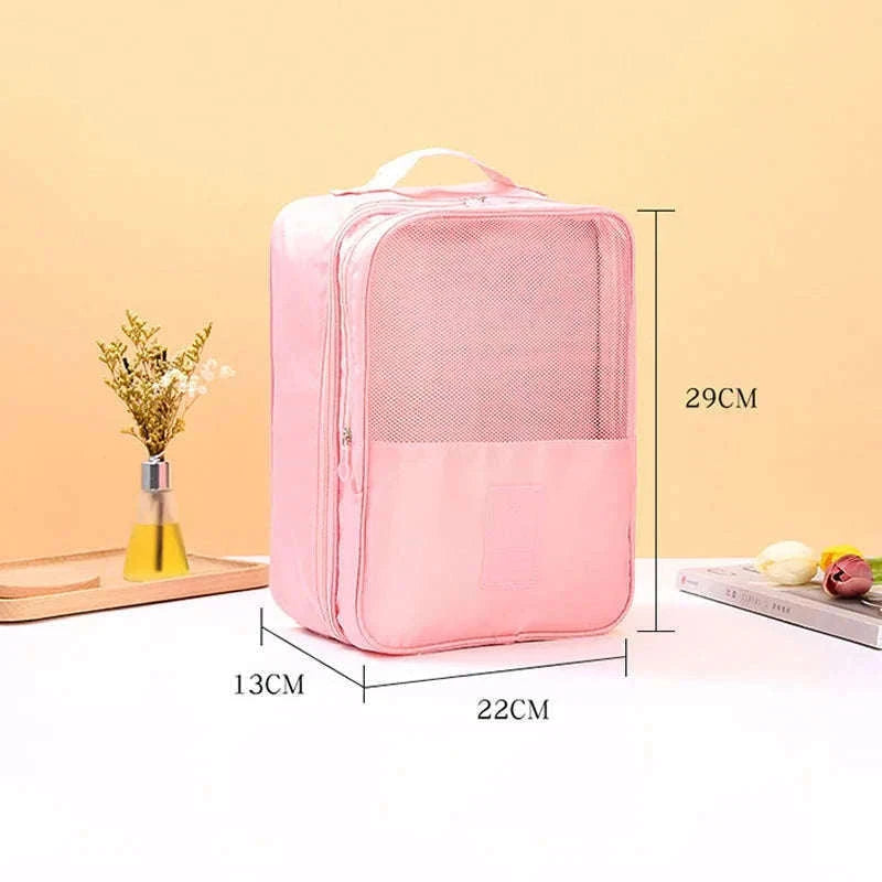 Portable Travel Shoe Bag and Clothes Organizer-gray