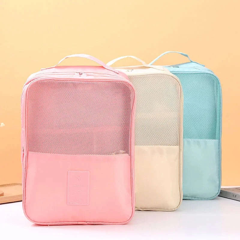 Portable Travel Shoe Bag and Clothes Organizer-gray