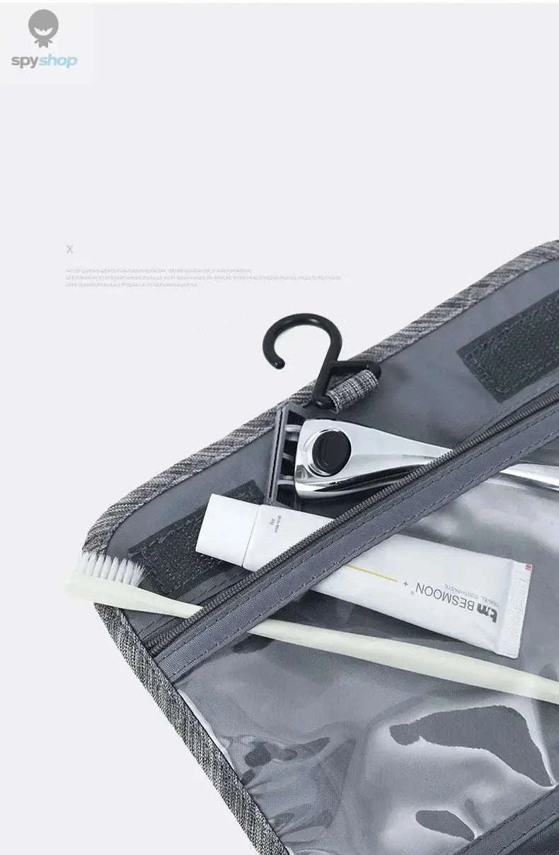 Portable Travel Toiletry Bag – Oxford Fabric, Organized Storage, Hanging Design-Blue