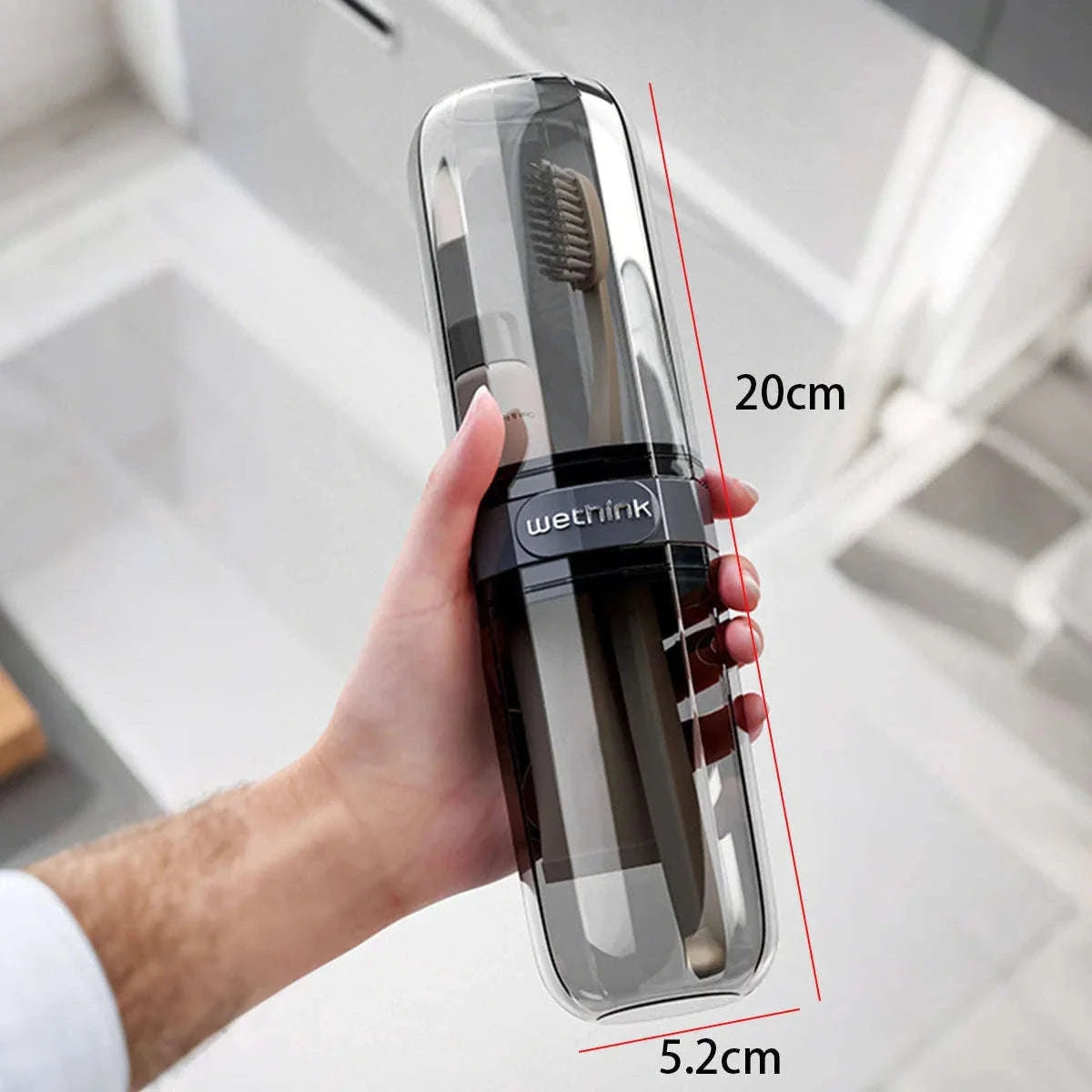 Portable Travel Toothbrush and Toothpaste Case with Ventilation-SKY BLUE