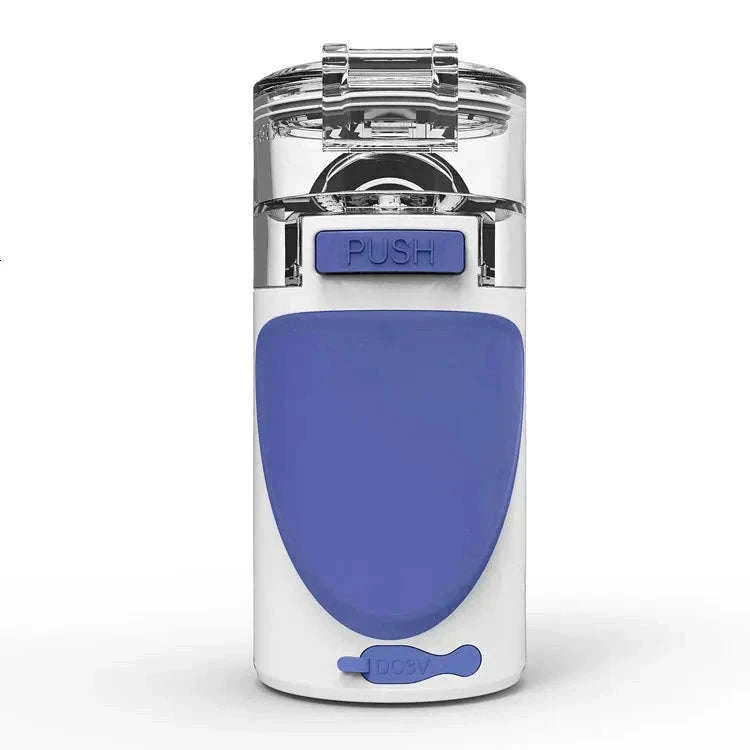 Portable Ultrasonic Mesh Nebulizer for Adults & Kids, Silent Handheld Inhaler-In-001-blue / China Mainland