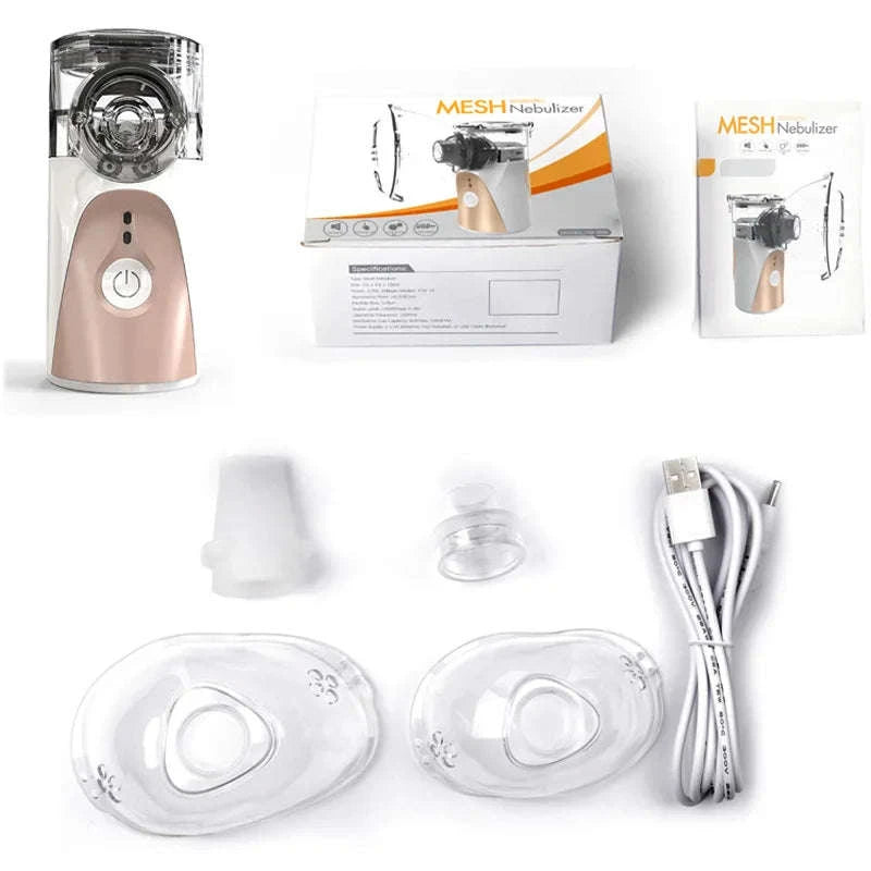 Portable Ultrasonic Mesh Nebulizer for Adults & Kids, Silent Handheld Inhaler-In-001-blue / Russian Federation