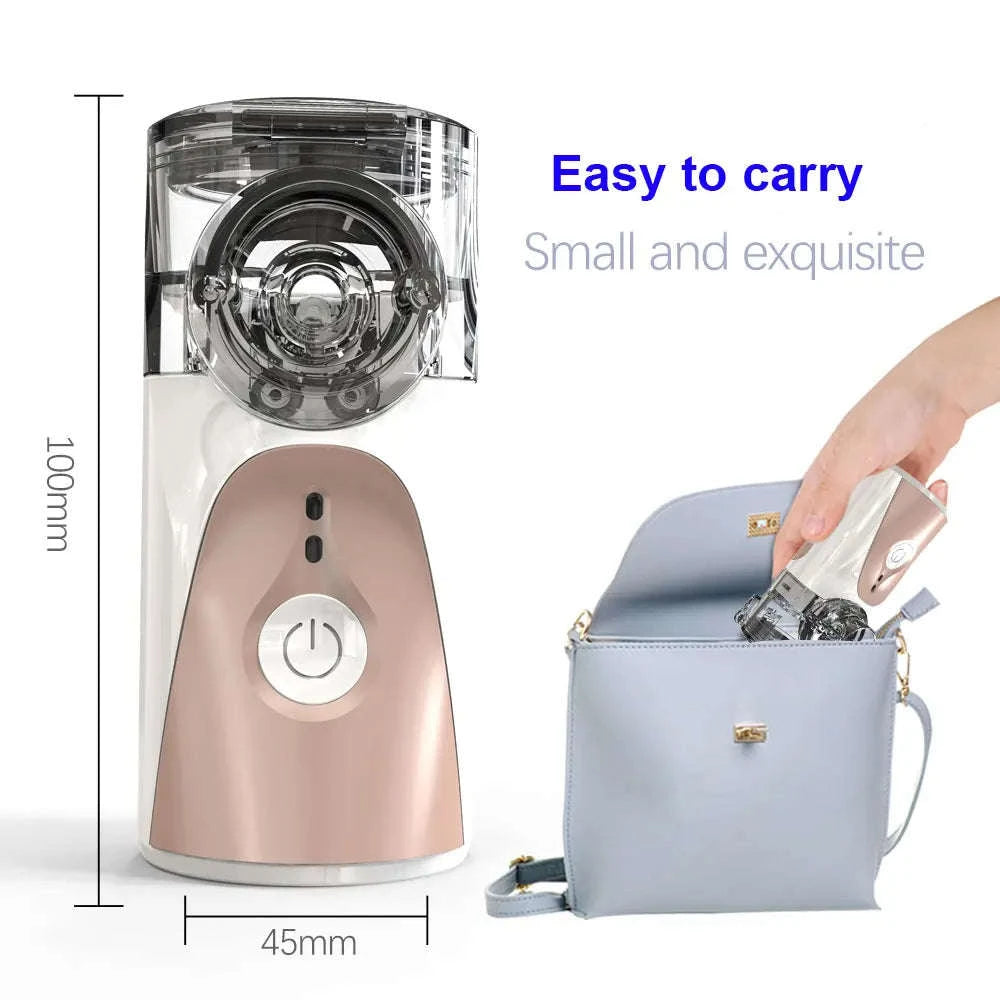 Portable Ultrasonic Mesh Nebulizer for Adults & Kids, Silent Handheld Inhaler-In-001-blue / Russian Federation