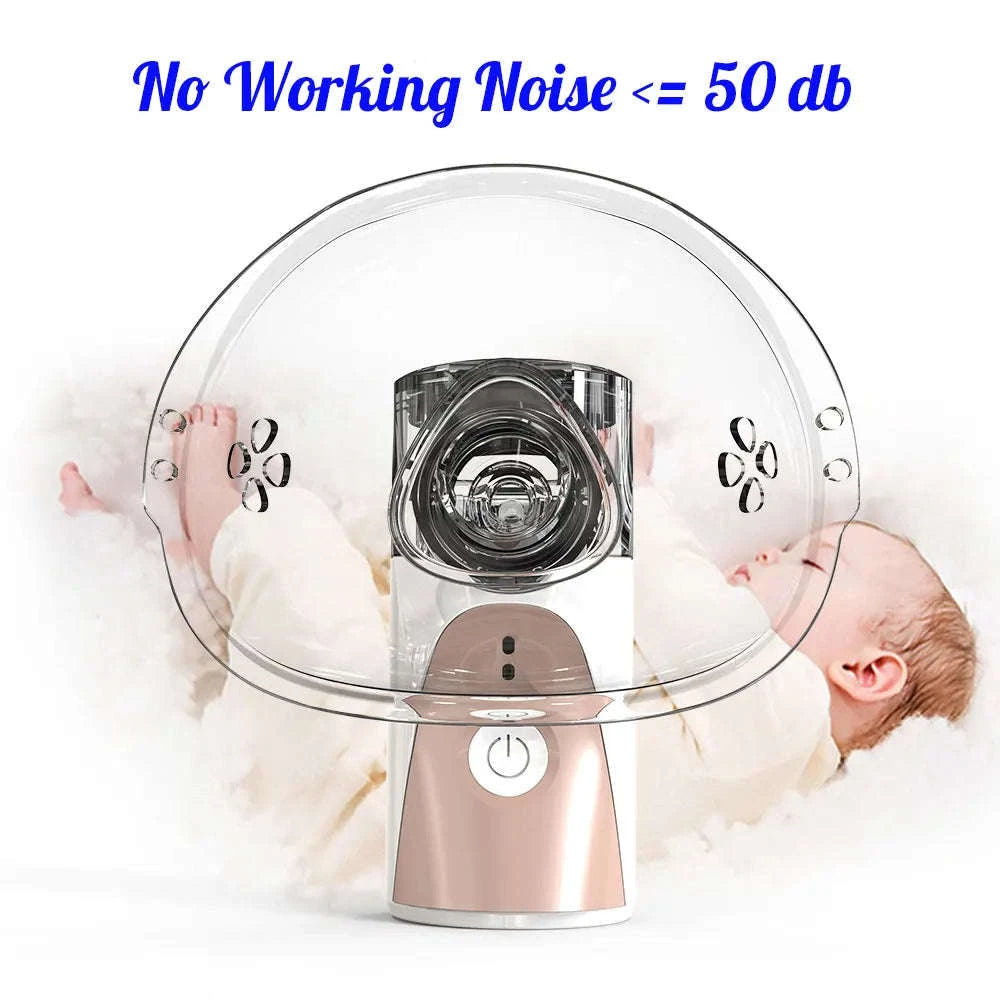 Portable Ultrasonic Mesh Nebulizer for Adults & Kids, Silent Handheld Inhaler-In-001-blue / Russian Federation