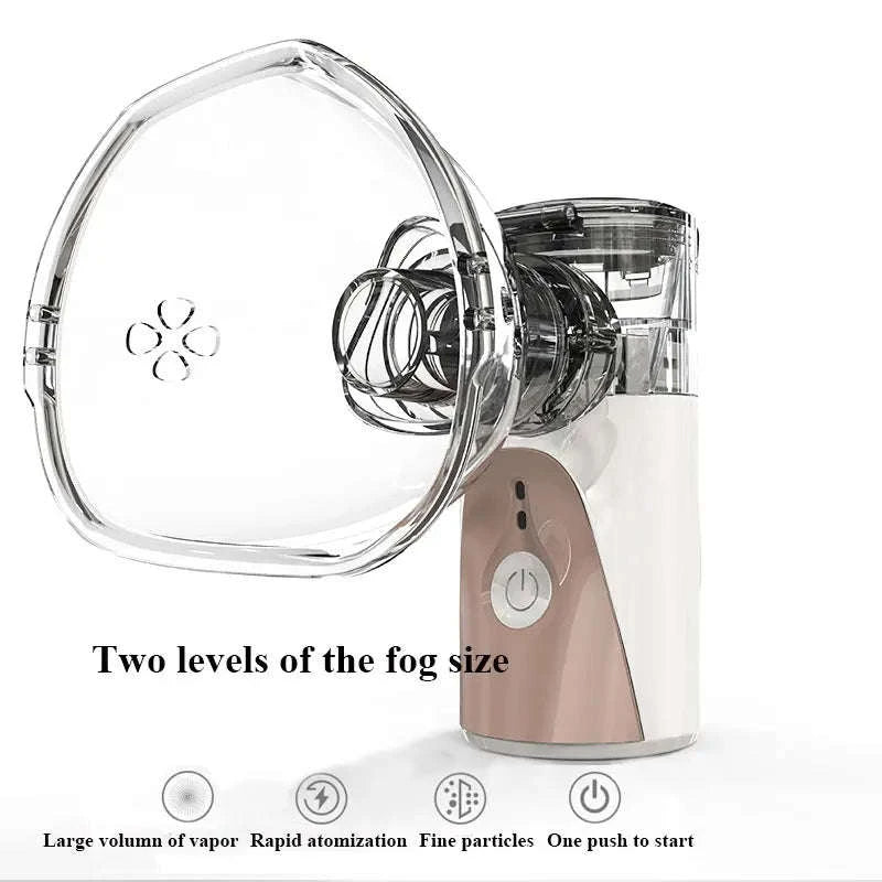 Portable Ultrasonic Mesh Nebulizer for Adults & Kids, Silent Handheld Inhaler-In-001-blue / Russian Federation