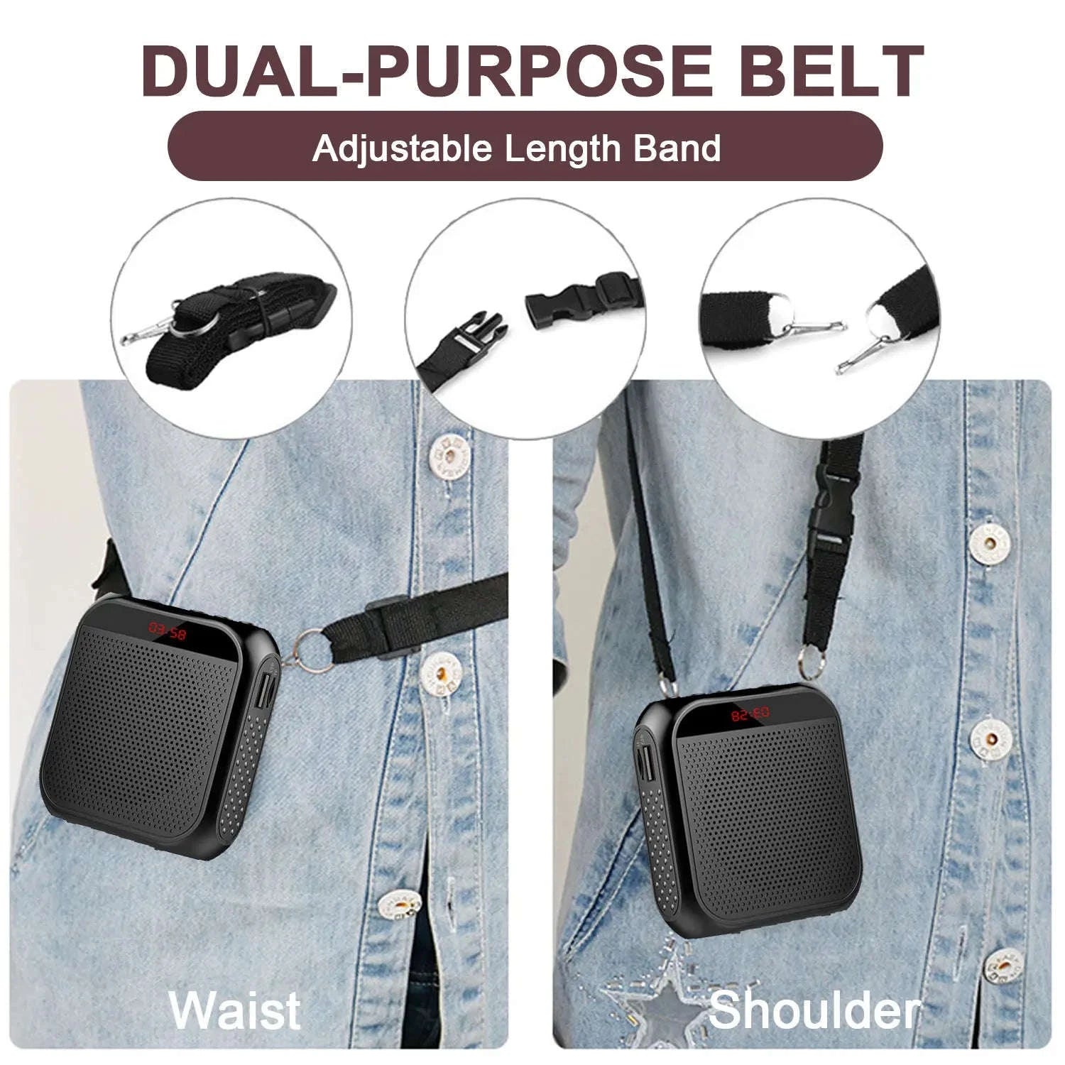 Portable Voice Amplifier Megaphone-black