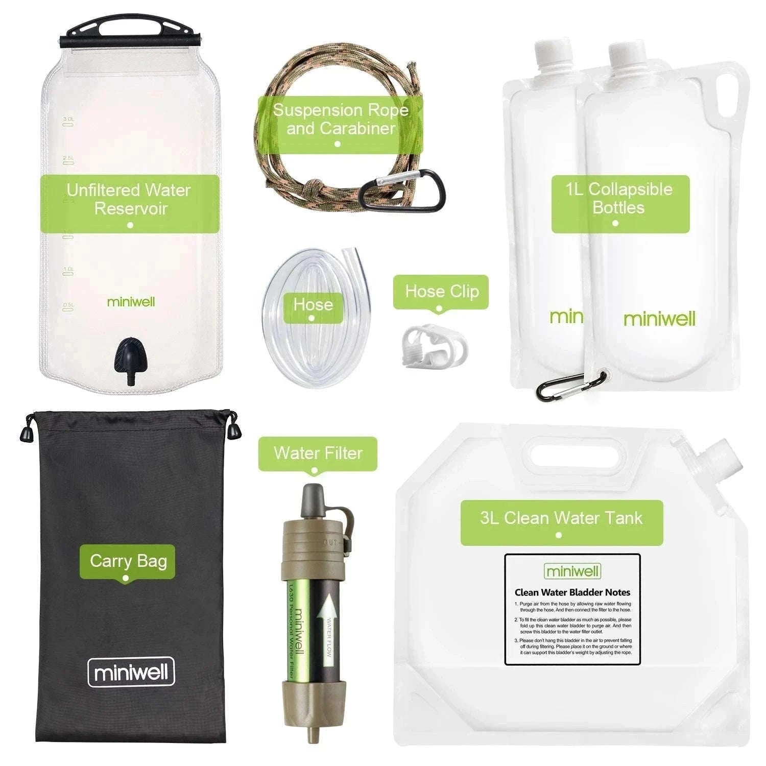 Portable Water Filter Straw for Camping & Emergency Survival Use-L630S / China Mainland