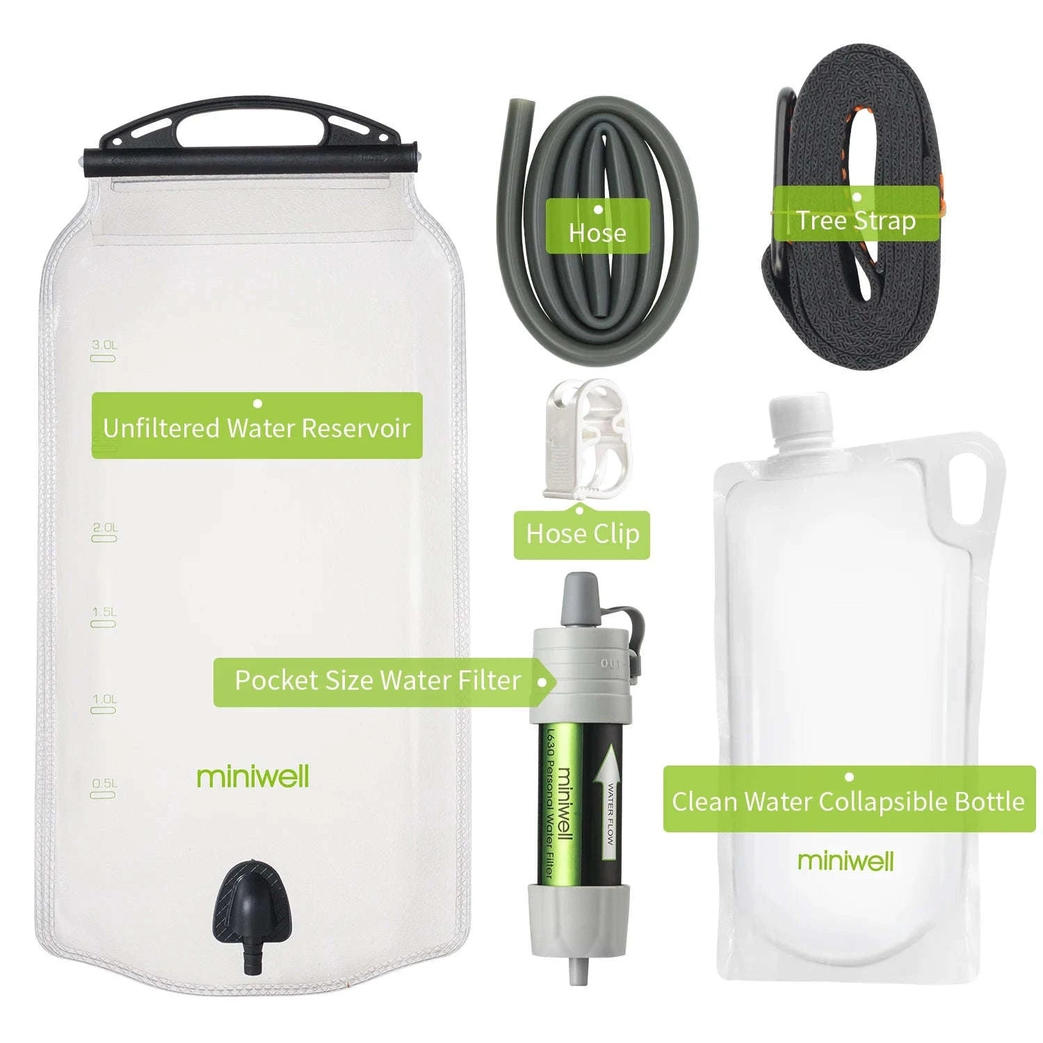 Portable Water Filter Straw for Camping & Emergency Survival Use-L630S / China Mainland