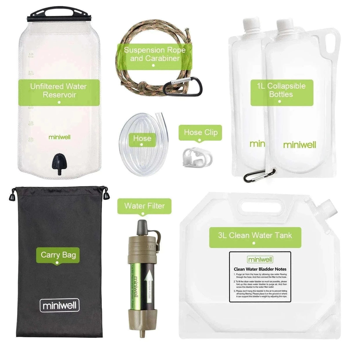 Portable Water Filter Straw for Camping & Emergency Survival Use-L630S / China Mainland
