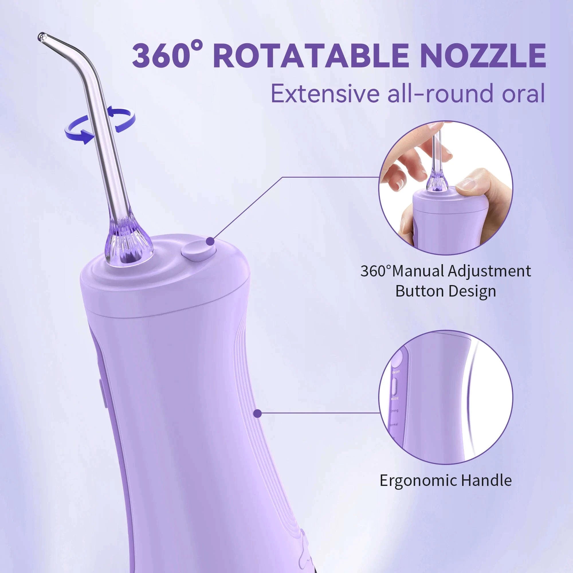Portable Water Flosser 350ML Rechargeable Oral Irrigator-Pink / United States