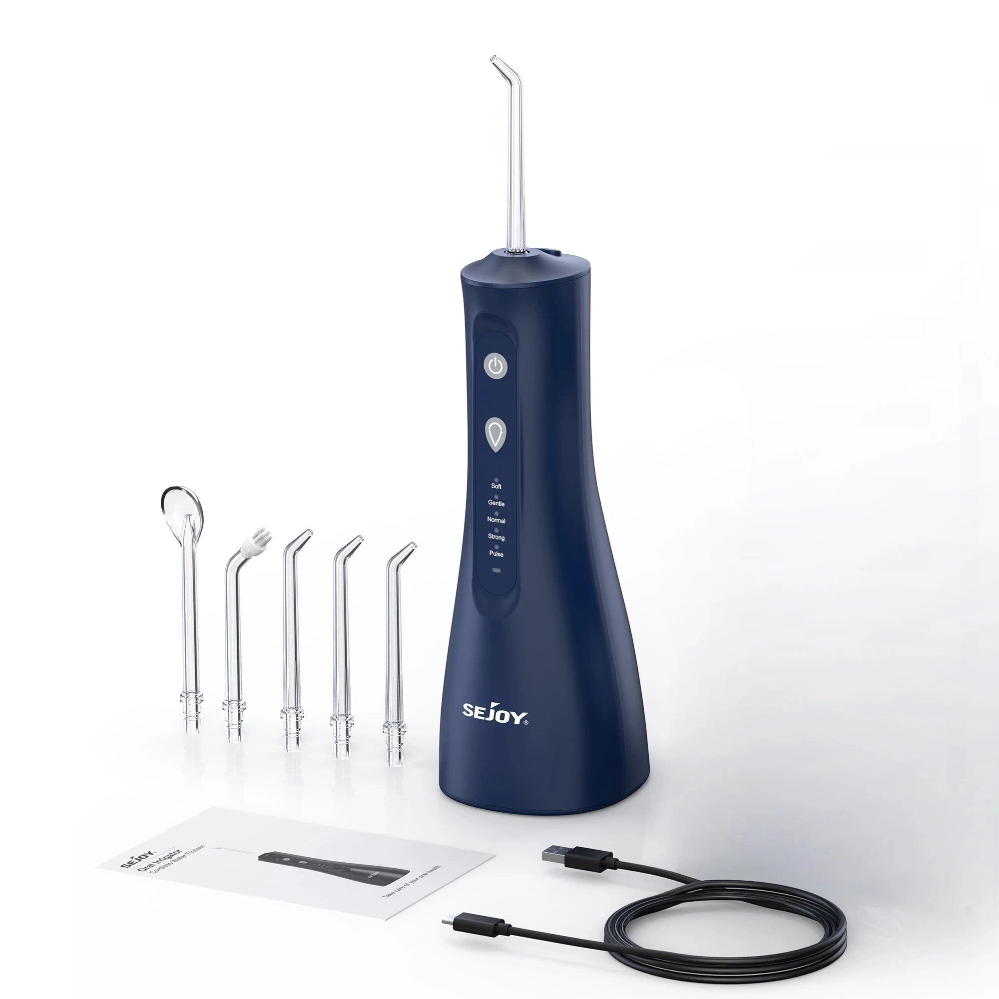 Portable Water Flosser Oral Irrigator with 5 Modes & 350ML Tank-black / UNITED KINGDOM