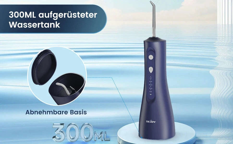 Portable Water Flosser with 5 Modes, 300ml Tank & 5 Tips-black / United States