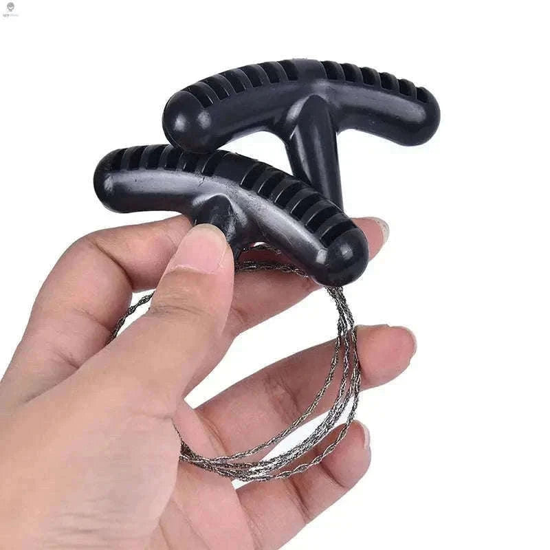 Portable Wire Saw for Camping, Survival, and Outdoor Cutting-Black