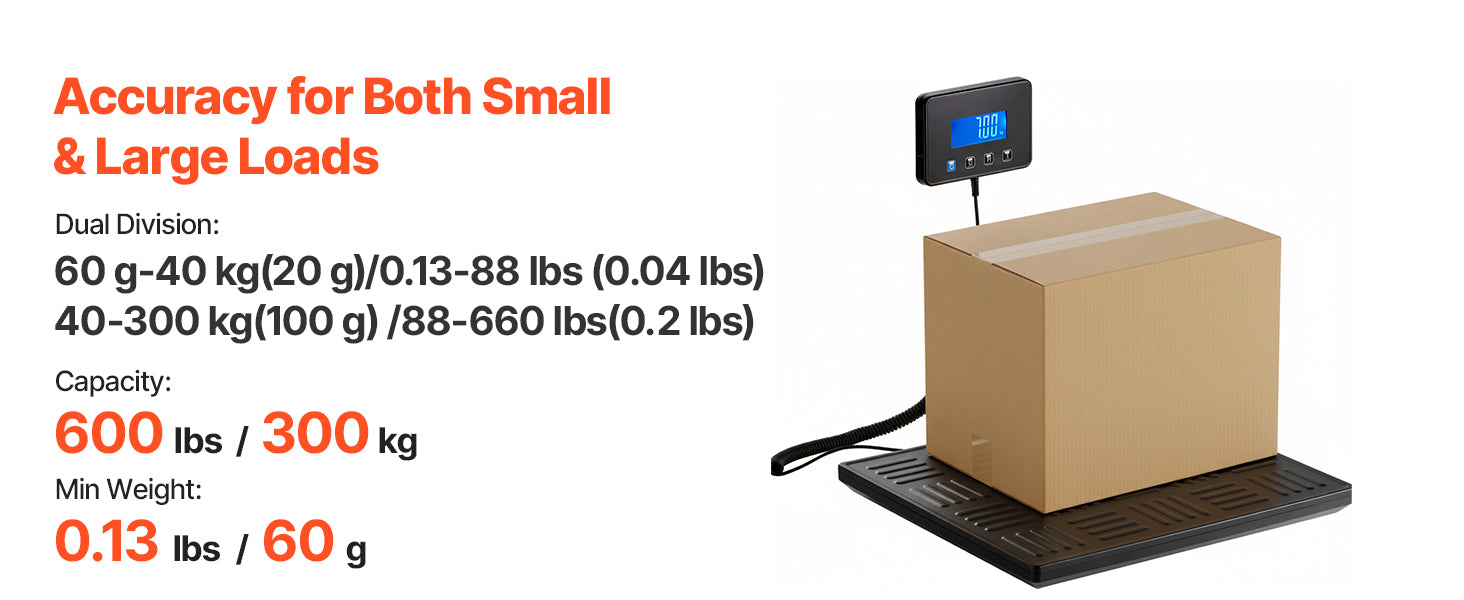 660 lb Digital Postal Scale with Dual Accuracy & Detachable Display