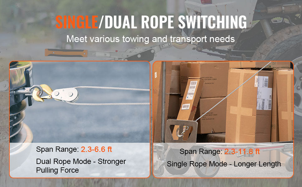 5 Ton Come Along Winch with 11.5ft Steel Cable Power Puller