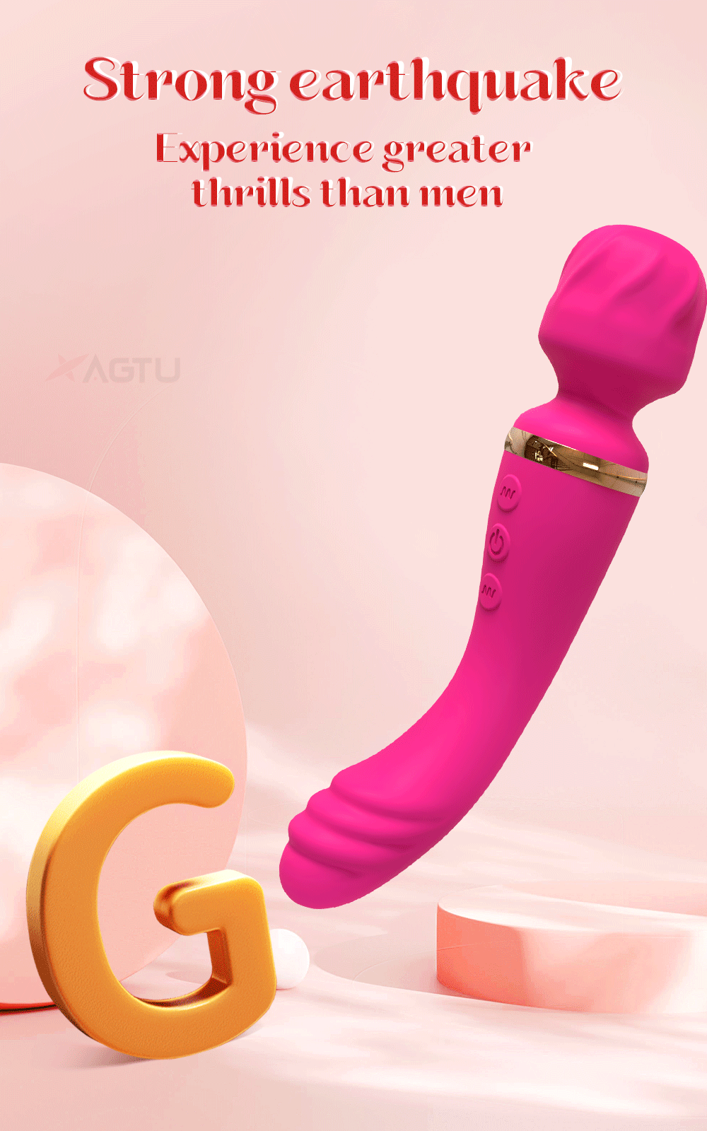 Powerful Ava Bar Vibrator Wand for Intense Dual Stimulation-AV033-RD-BOX / China Mainland