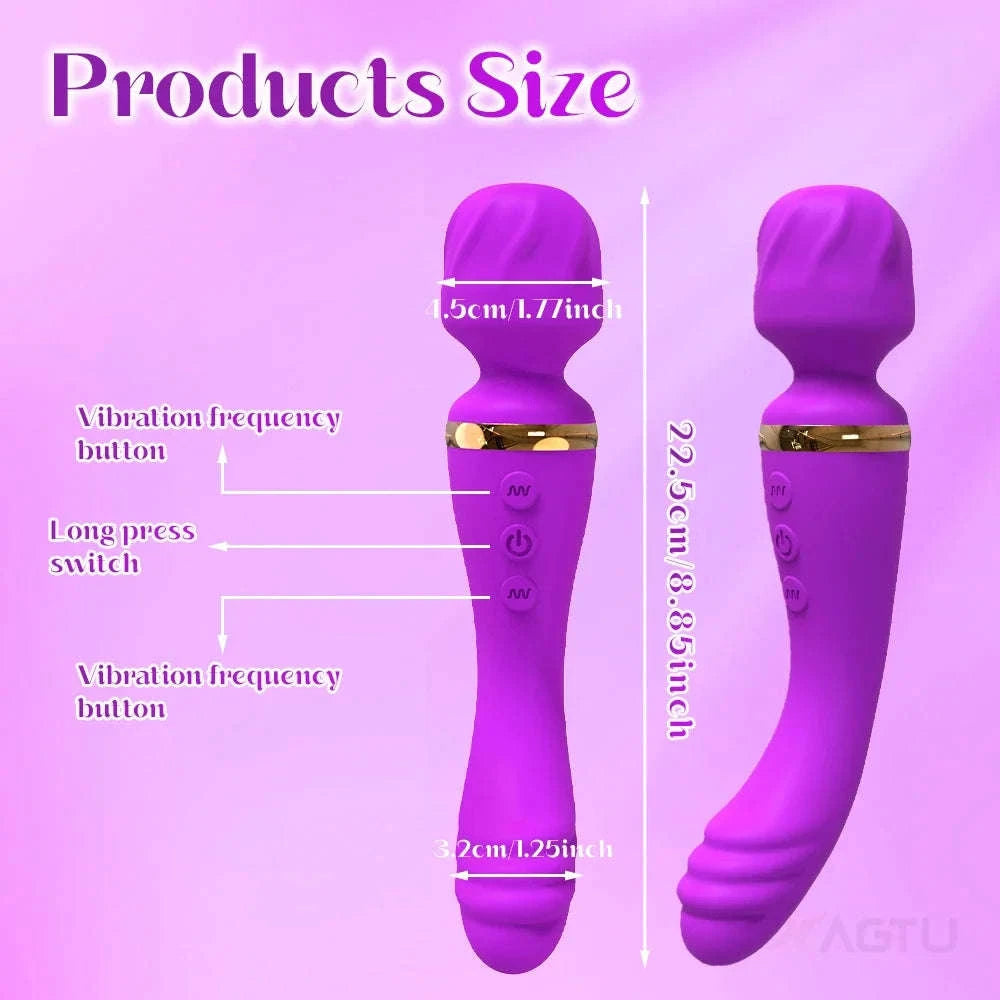 Powerful Ava Bar Vibrator Wand for Intense Dual Stimulation-AV033-RD-BOX / China Mainland