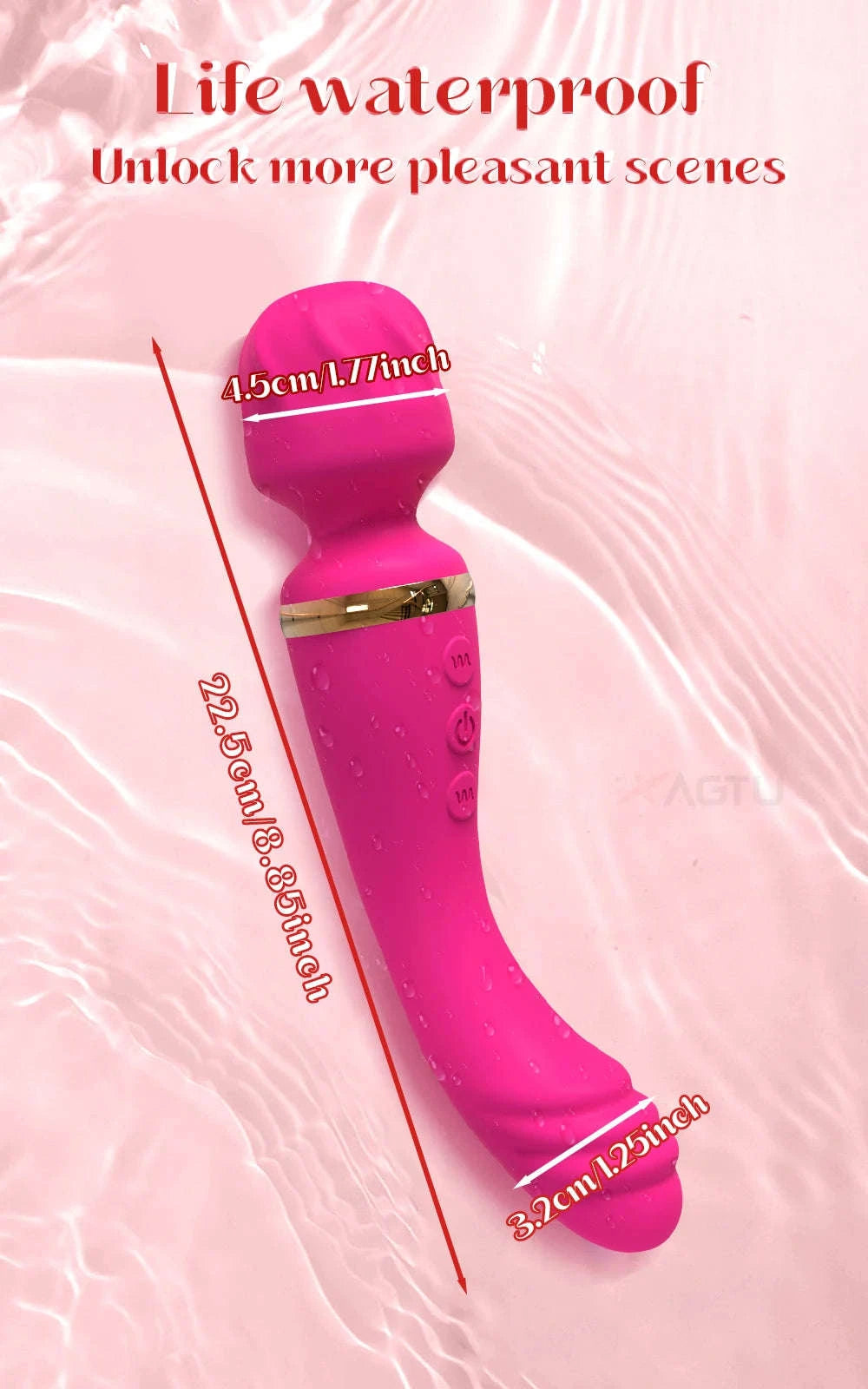 Powerful Ava Bar Vibrator Wand for Intense Dual Stimulation-AV033-RD-BOX / China Mainland