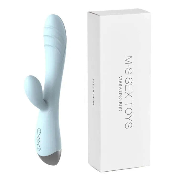 Powerful Dildo Vibrator with 10-Mode G-Spot Stimulation-Blue-With box