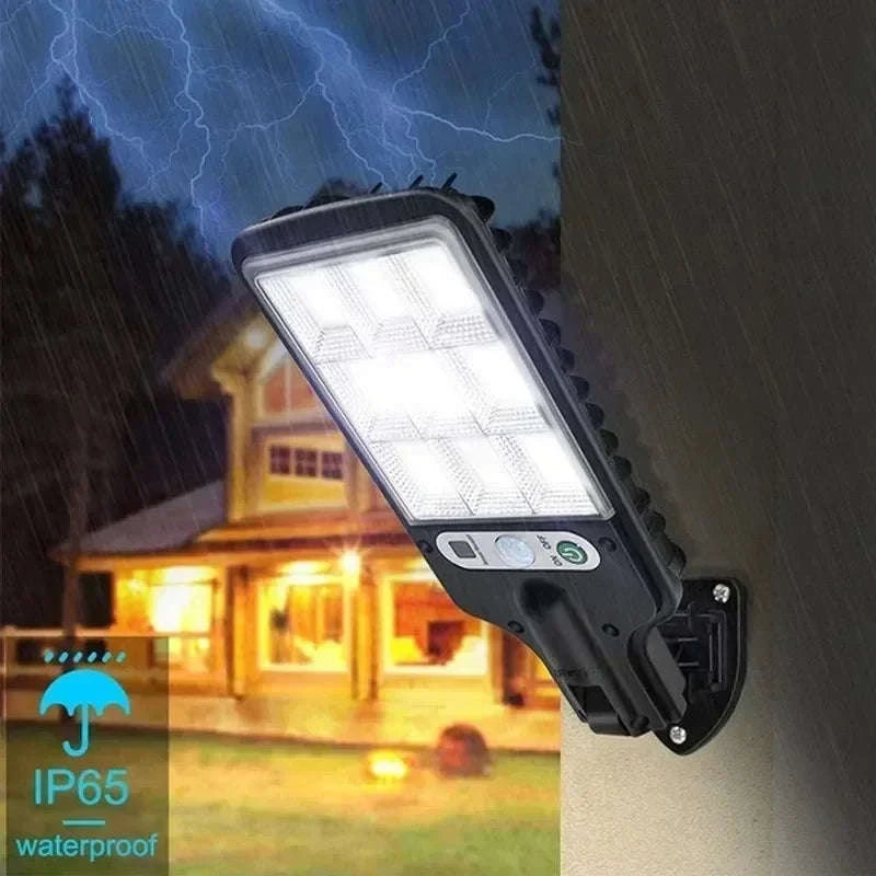 Powerful LED Solar Wall Lamp with Motion Sensor and 3 Light Modes-72COB / 1pc