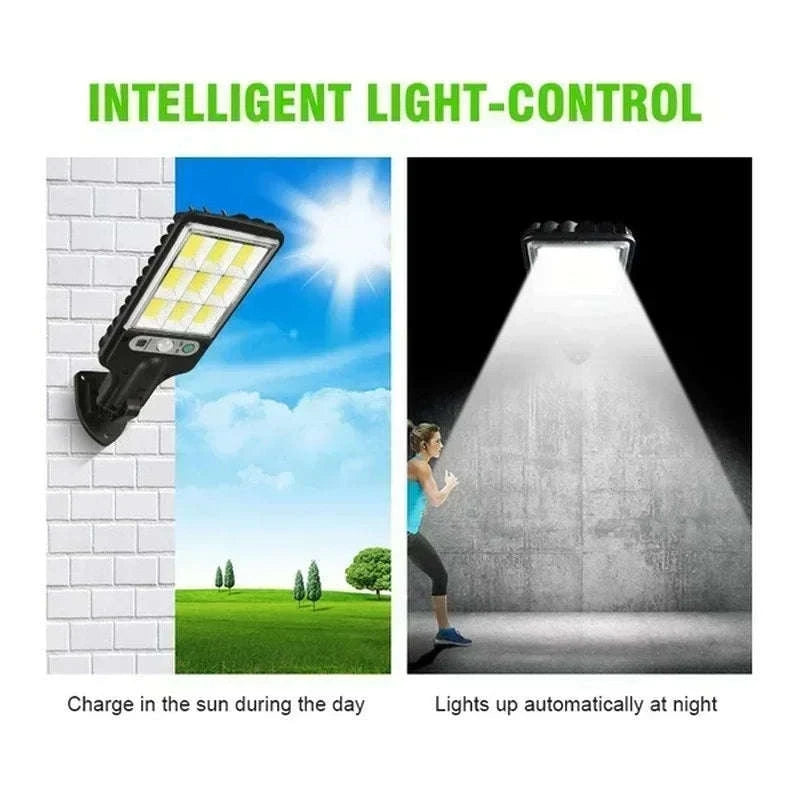 Powerful LED Solar Wall Lamp with Motion Sensor and 3 Light Modes-72COB / 1pc