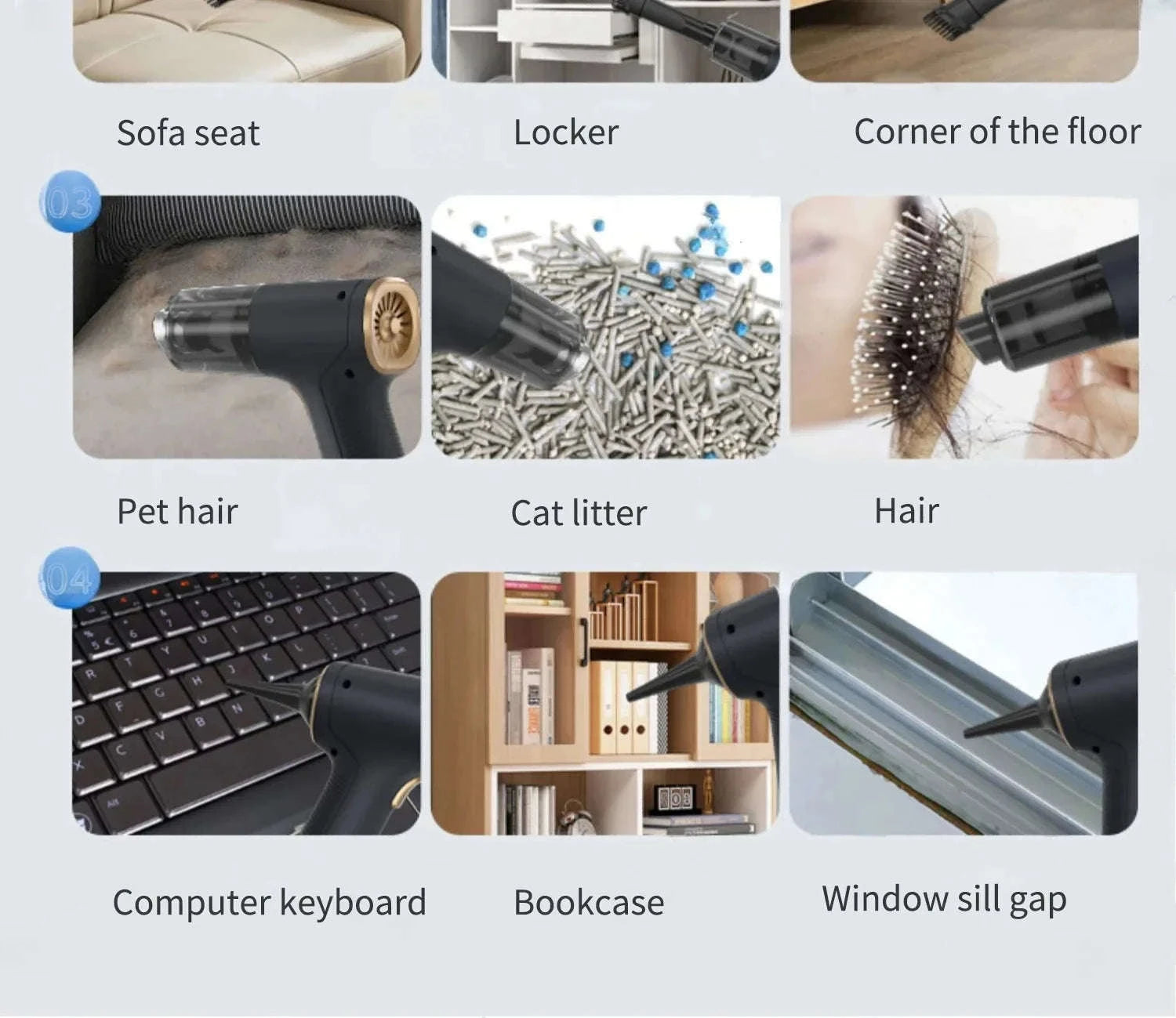 Powerful Mini Car Vacuum Cleaner Cordless 98000PA-Basic 4hepa Bag