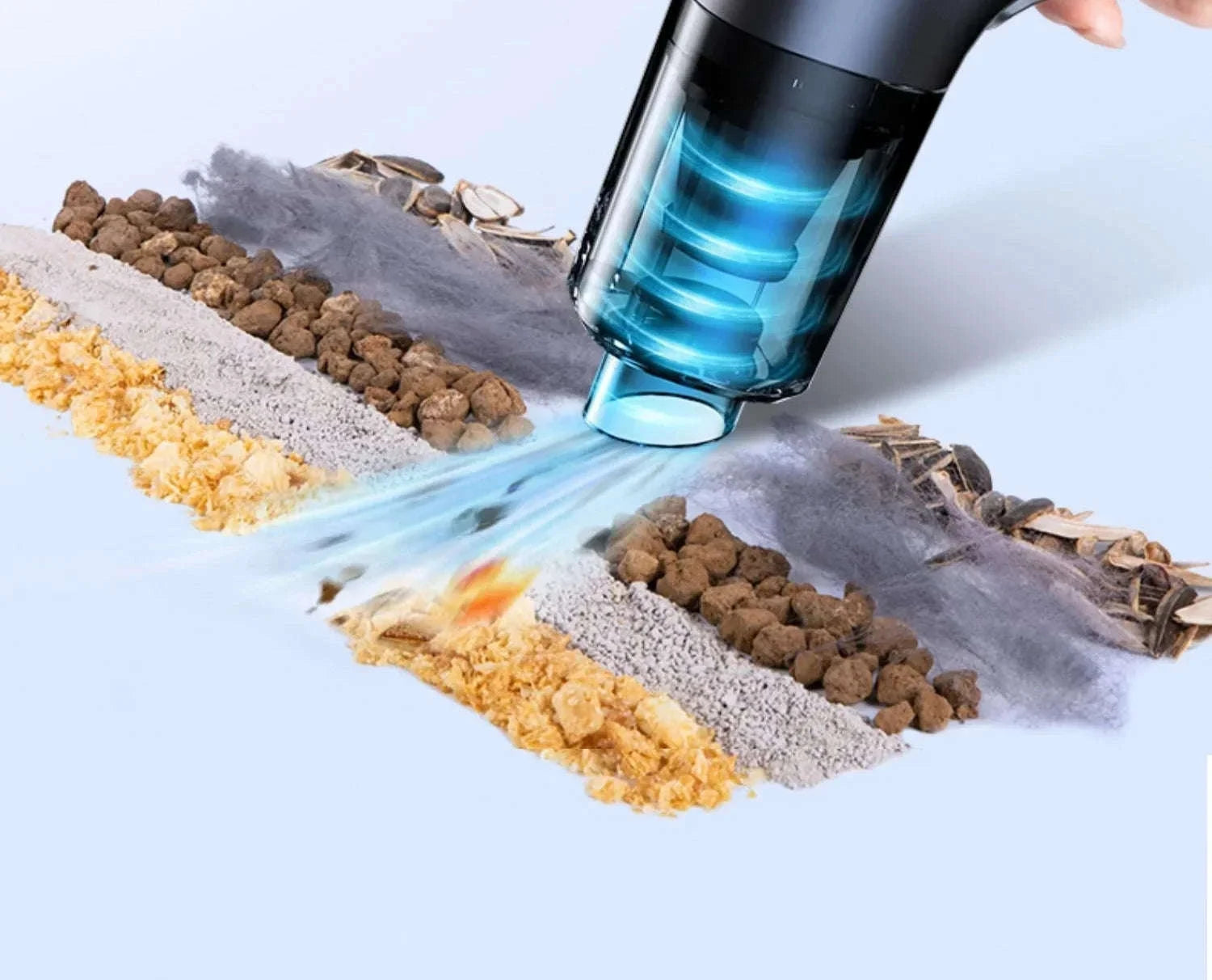 Powerful Mini Car Vacuum Cleaner Cordless 98000PA-Basic 4hepa Bag