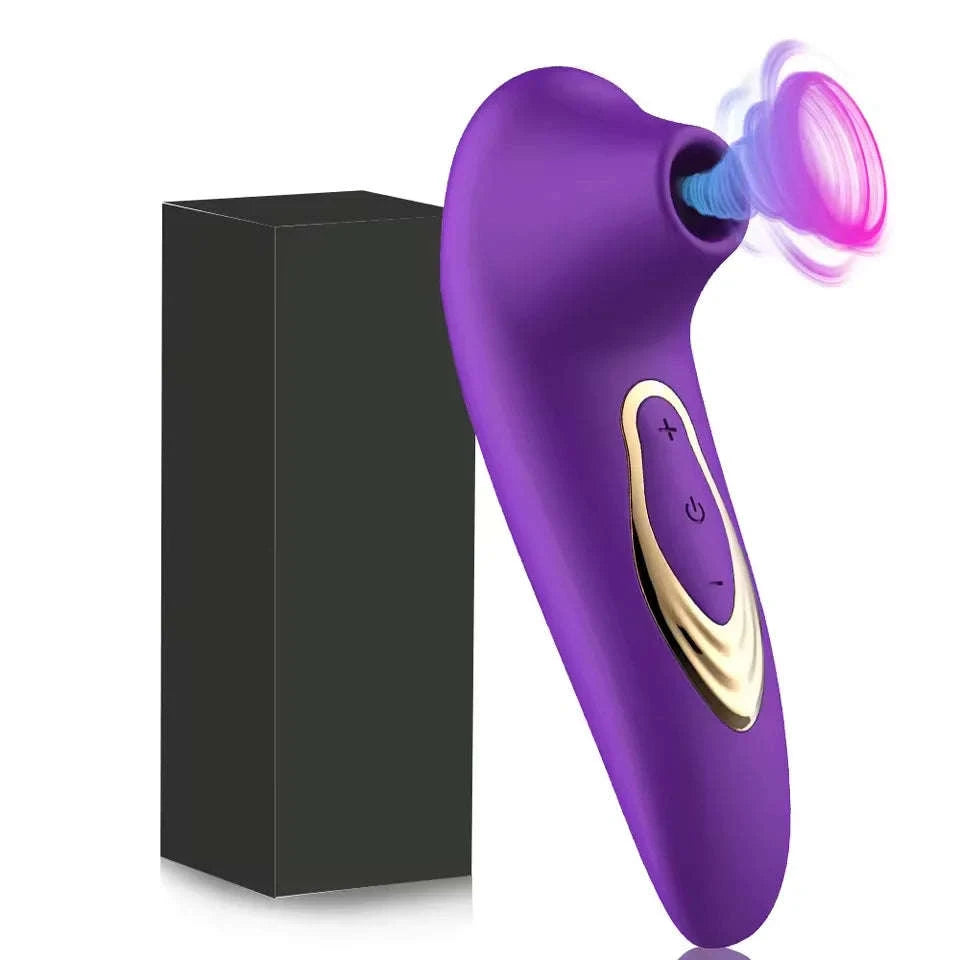 Powerful Oral Sucking Vibrator for Women-Purple-Box