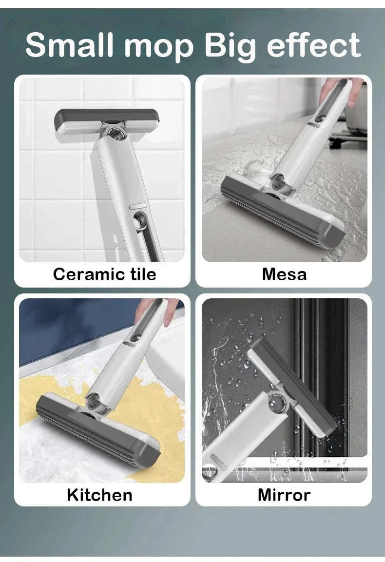 Powerful Squeeze Mini Mop for Easy Daily Cleaning-1pc replace sponge