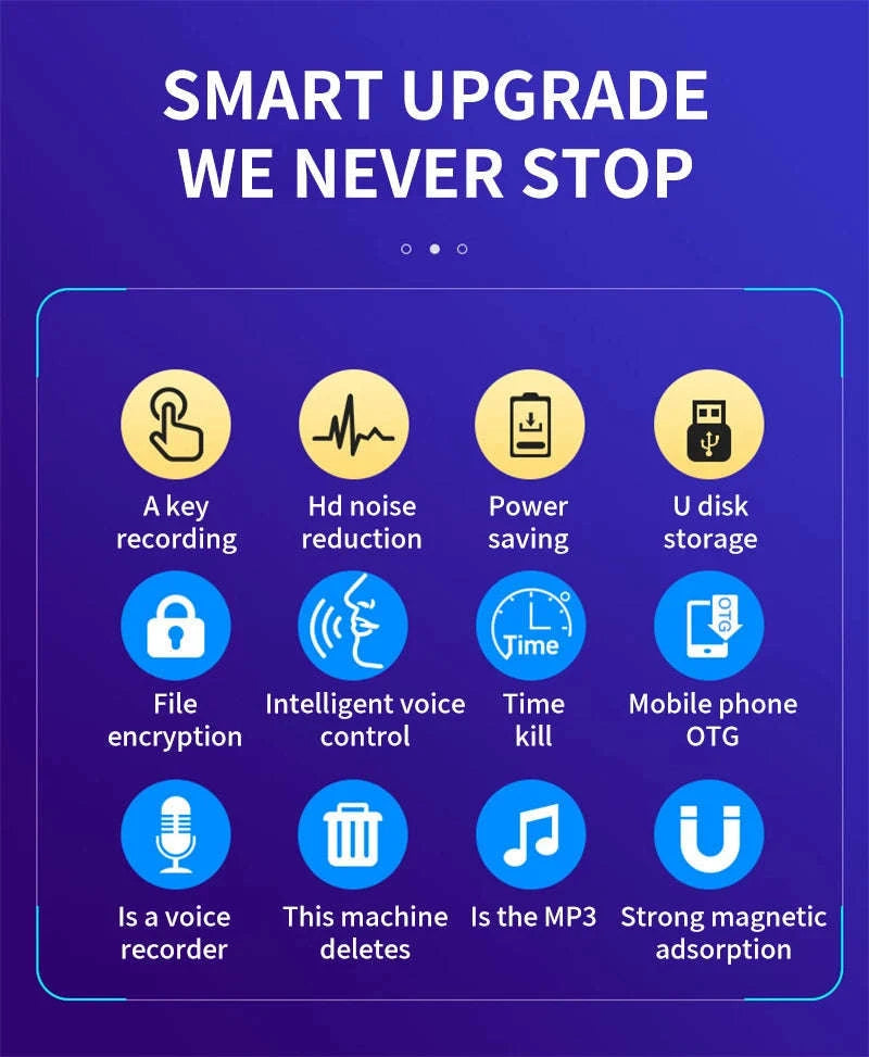 Powerful UltraThin Mini Sound Recorder-Q1 / 16 GB