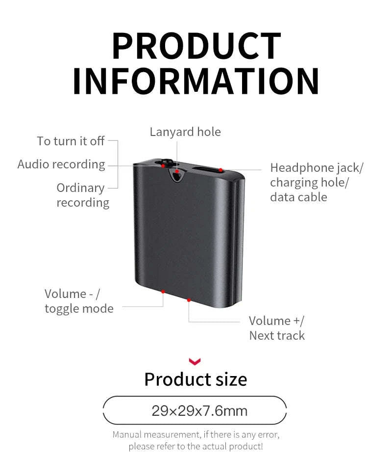 Powerful UltraThin Mini Sound Recorder-Q1 / 16 GB