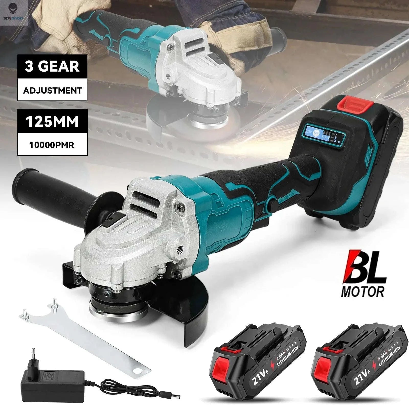 PowerMaster 21V Cordless Angle Grinder-With 1 battery / Poland