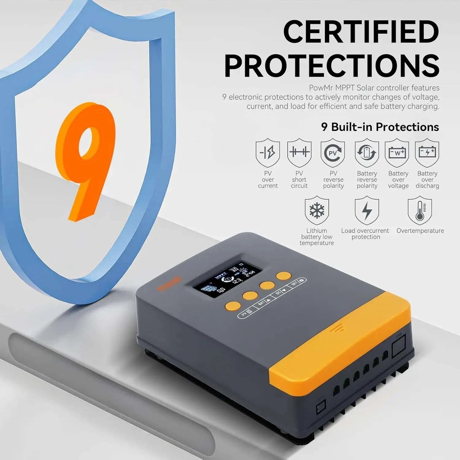 PowMr MPPT Solar Charger Controller 25A/35A/45A-MPPT 25A / 12V 24V / CHINA