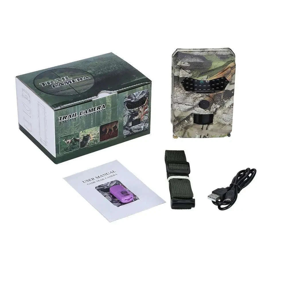 PR100 Trail Camera 12MP 1080P Night Vision Wildlife Camera-32GB
