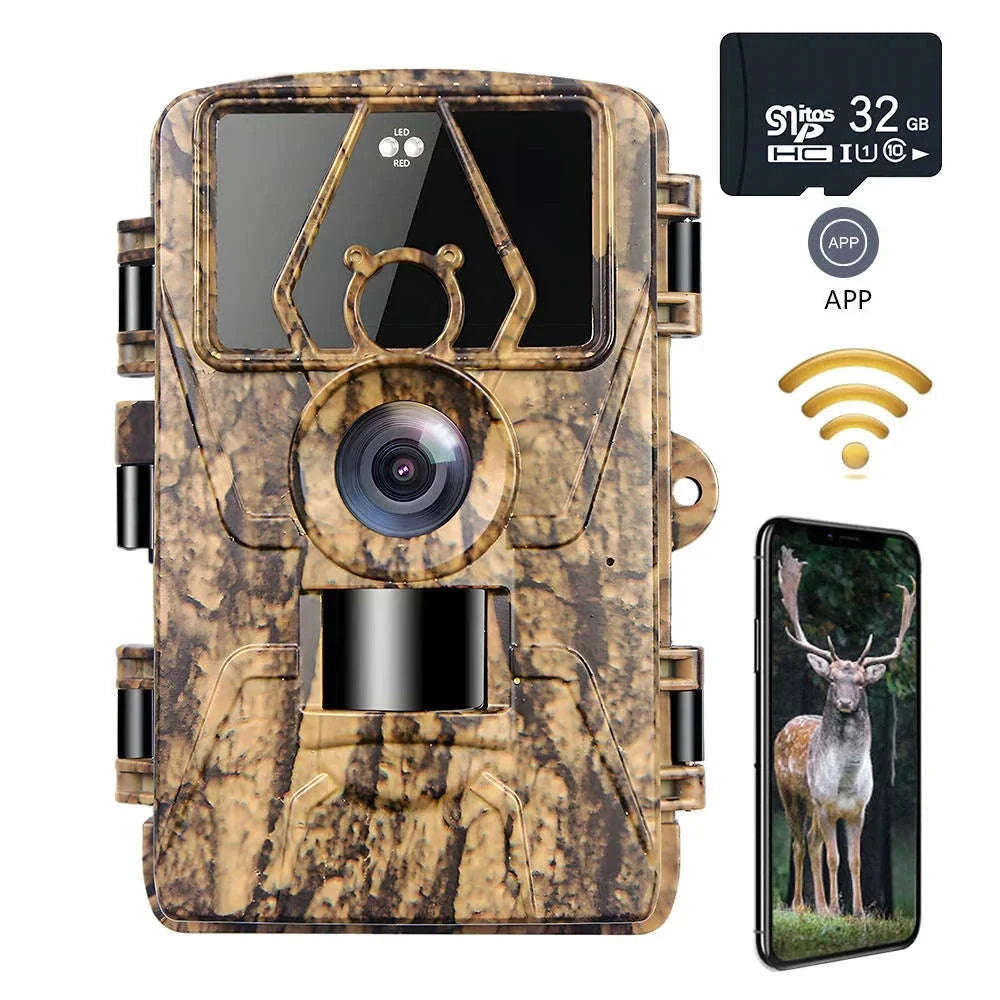 PR801W 8K WiFi Trail Camera with 60MP Night Vision-add 32GB / China Mainland