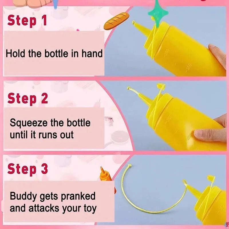 Prank Ketchup Bottle – Hilarious Gag Gift for Mealtime Fun-Red