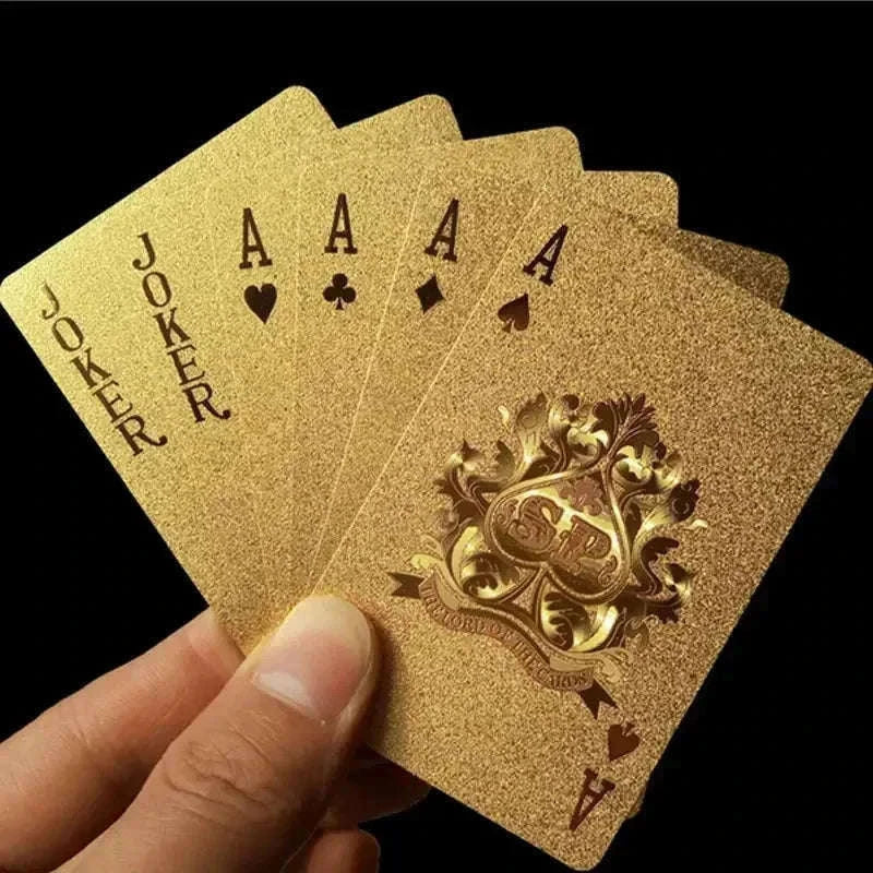 Prank Poker 24K Gold Foil Playing Cards Deck-Gold