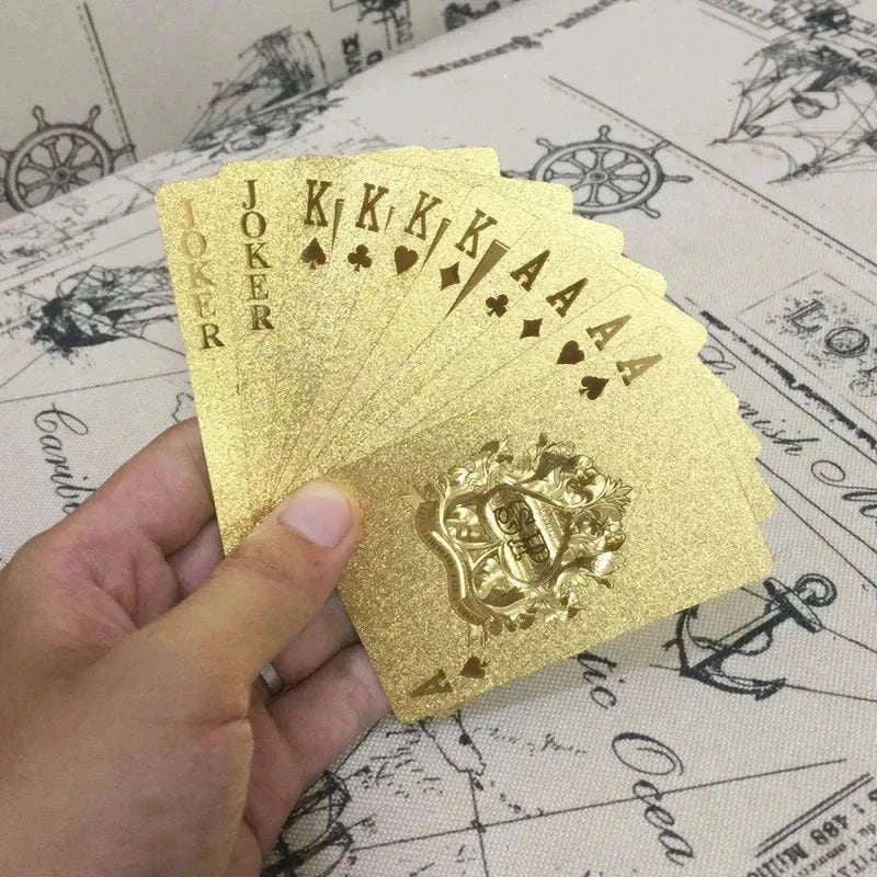 Prank Poker 24K Gold Foil Playing Cards Deck-Gold
