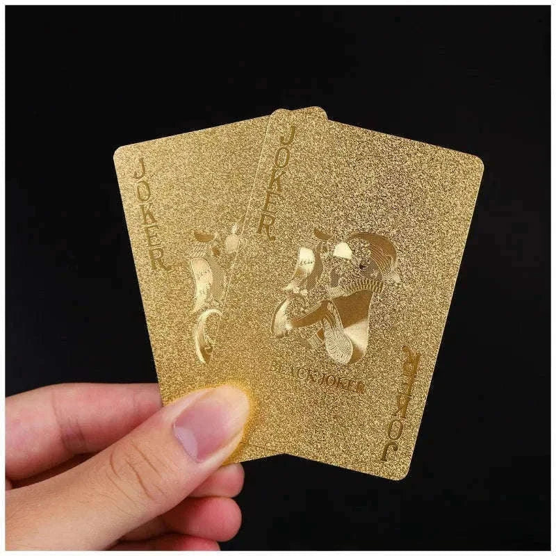 Prank Poker 24K Gold Foil Playing Cards Deck-Gold