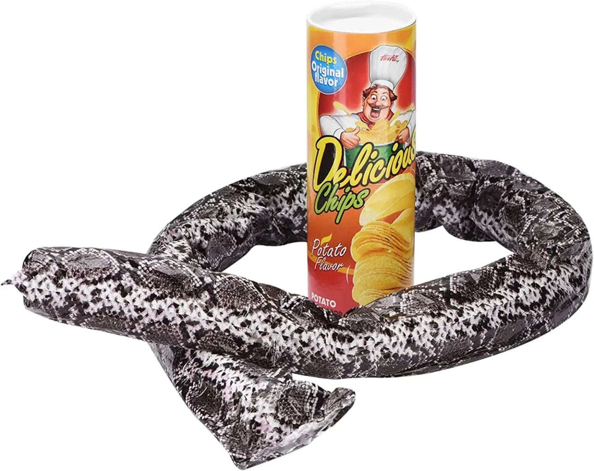 Prank Snake Toy in Potato Chip Can for Surprise Laughter-1pc-11cm X 5cm