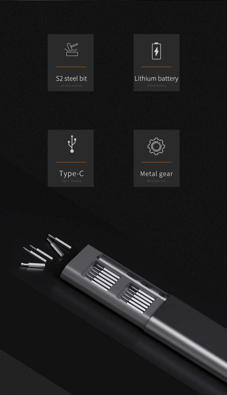 Precision Electric Screwdriver Set – 6‑in‑1 Repair Kit-N20 handle 4 bits