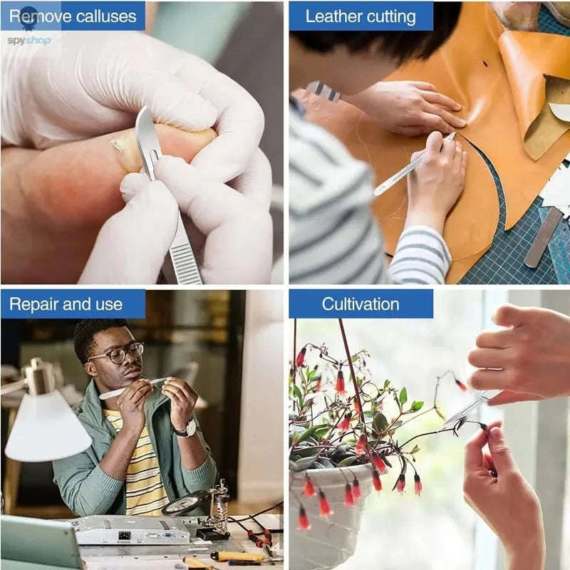 Precision Hobby Blade Set Stainless Steel Cutting Tools Kit-Scalple Blade 11