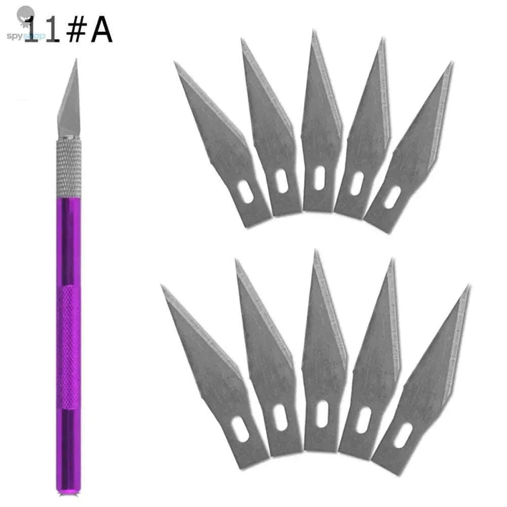 Precision Metal Scalpel Knife Kit for Detailed Cutting-Gold