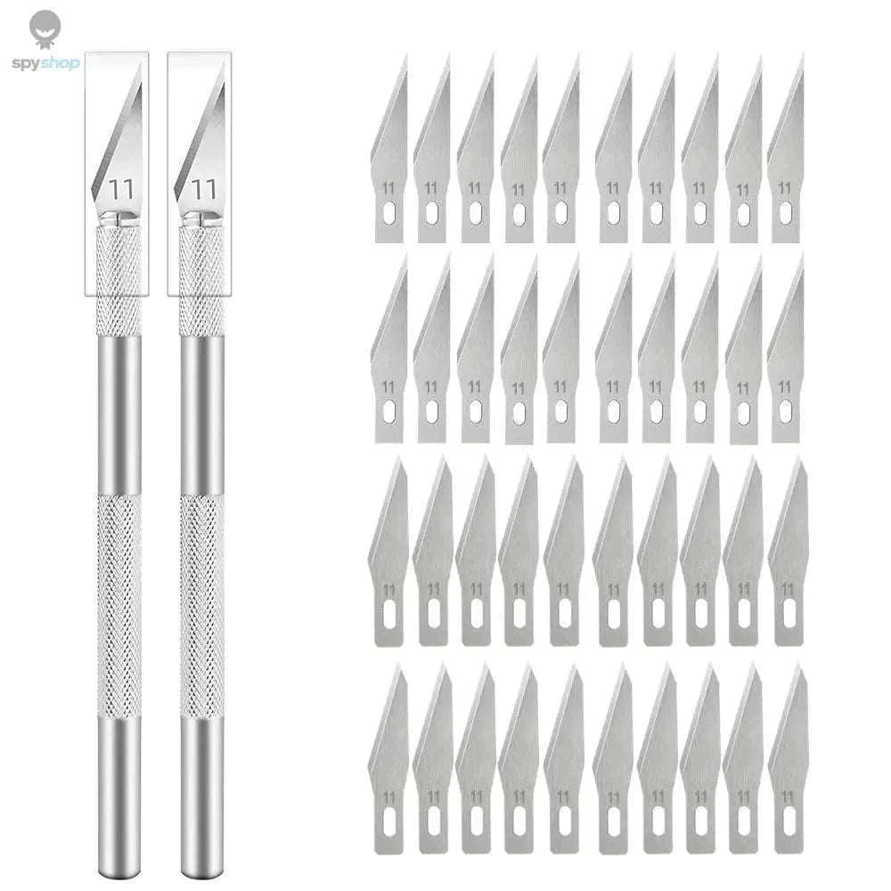 Precision Metal Scalpel Knife Kit for Detailed Cutting-Gold