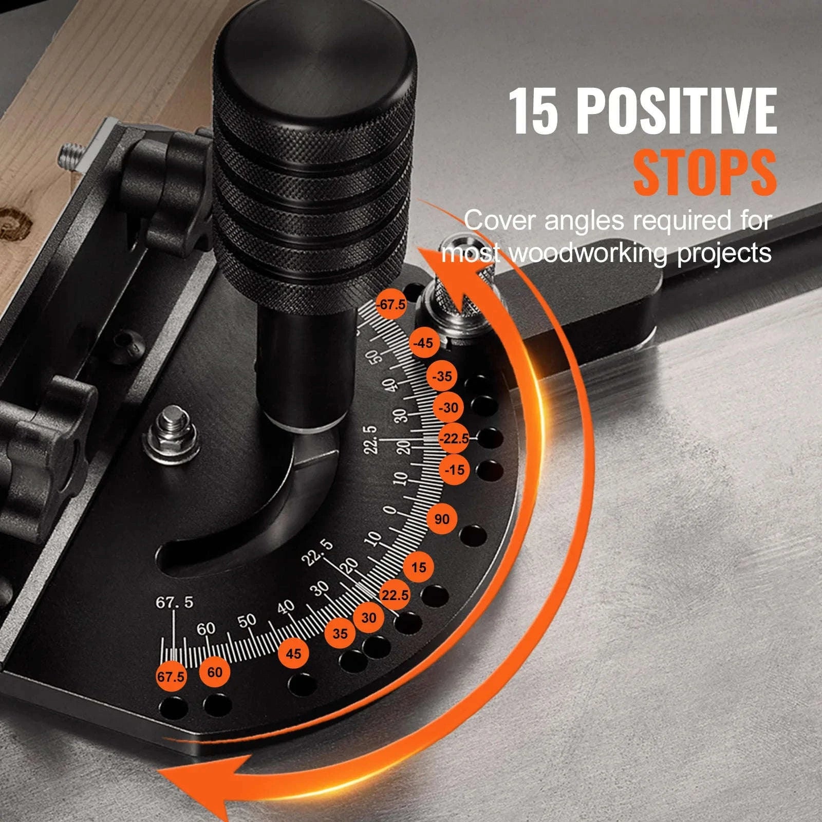 Precision Miter Gauge for Table Saws with 15 Positive Stops-19 to 35 in Grating / spain