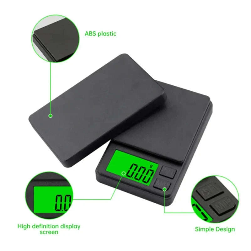 Precision Pocket Scale 1000g x 0.1g – Digital Mini Scale for Travel and Daily Use-2PCS 0.1g 1000g