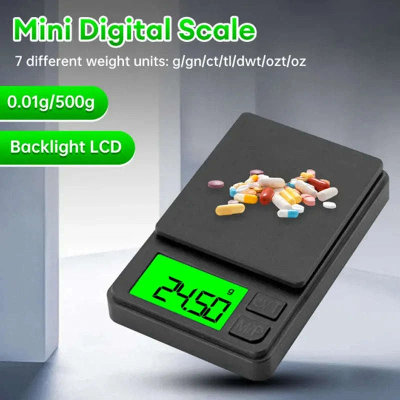 Precision Pocket Scale 1000g x 0.1g – Digital Mini Scale for Travel and Daily Use-2PCS 0.1g 1000g