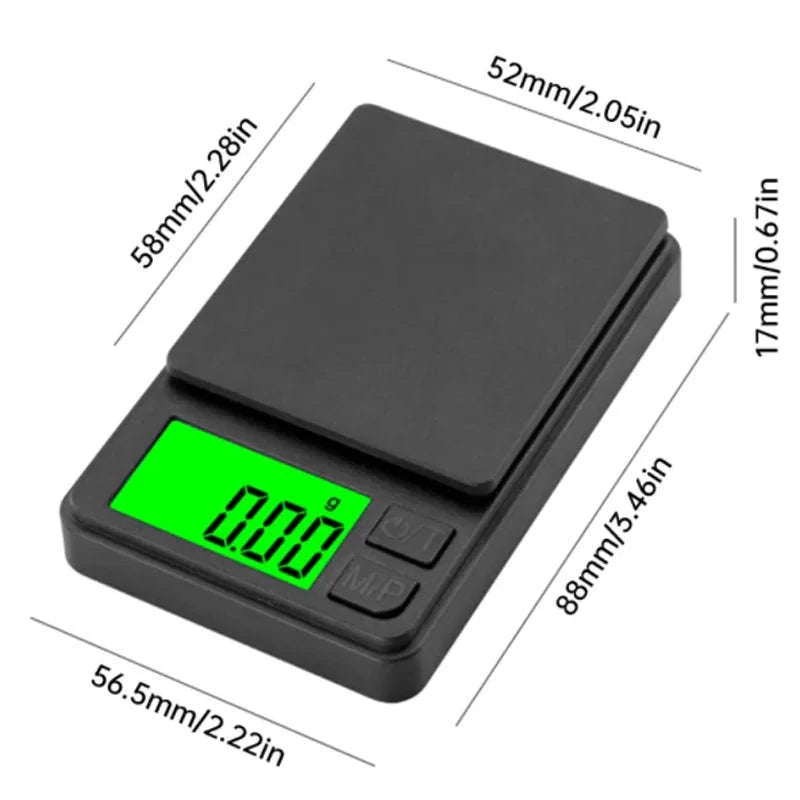 Precision Pocket Scale 1000g x 0.1g – Digital Mini Scale for Travel and Daily Use-2PCS 0.1g 1000g